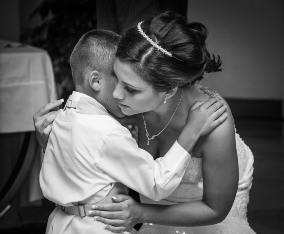 Lake Mirror Tower Wedding Mother & Son