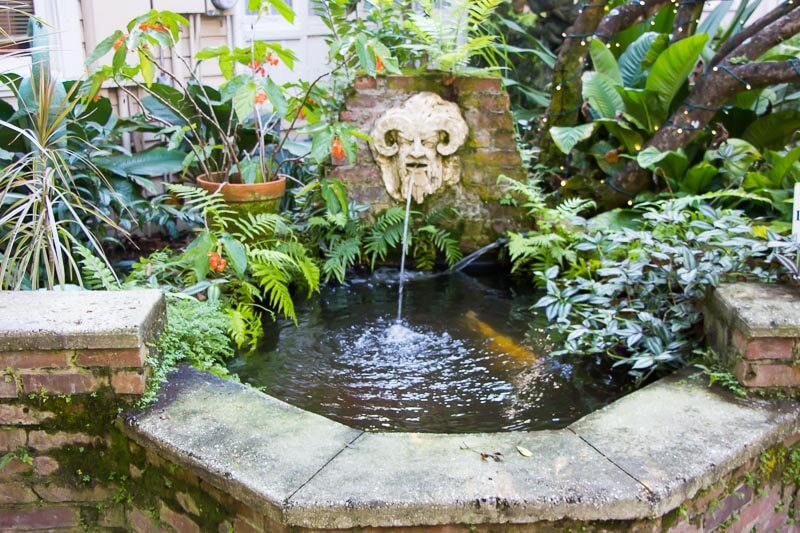 Fountain in The Courtyard at Lake Lucerne