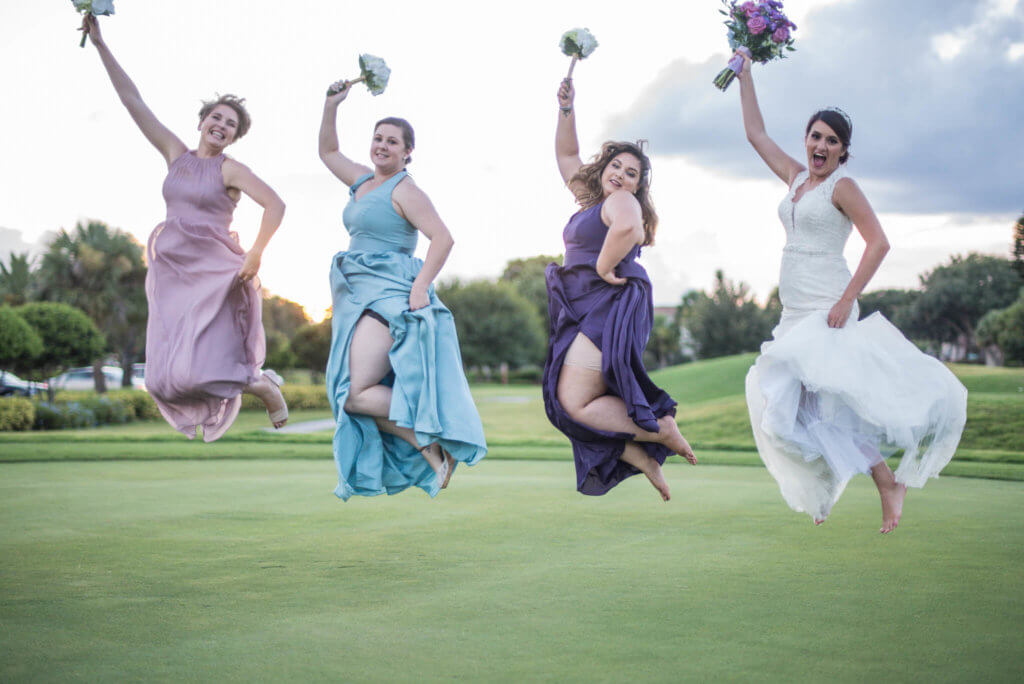 Venture Country Club Bridal Party Jumping