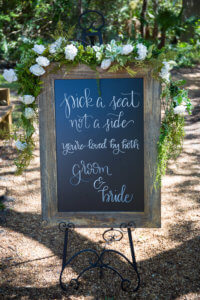 Floridian Manor Estate Wedding Ceremony Sign