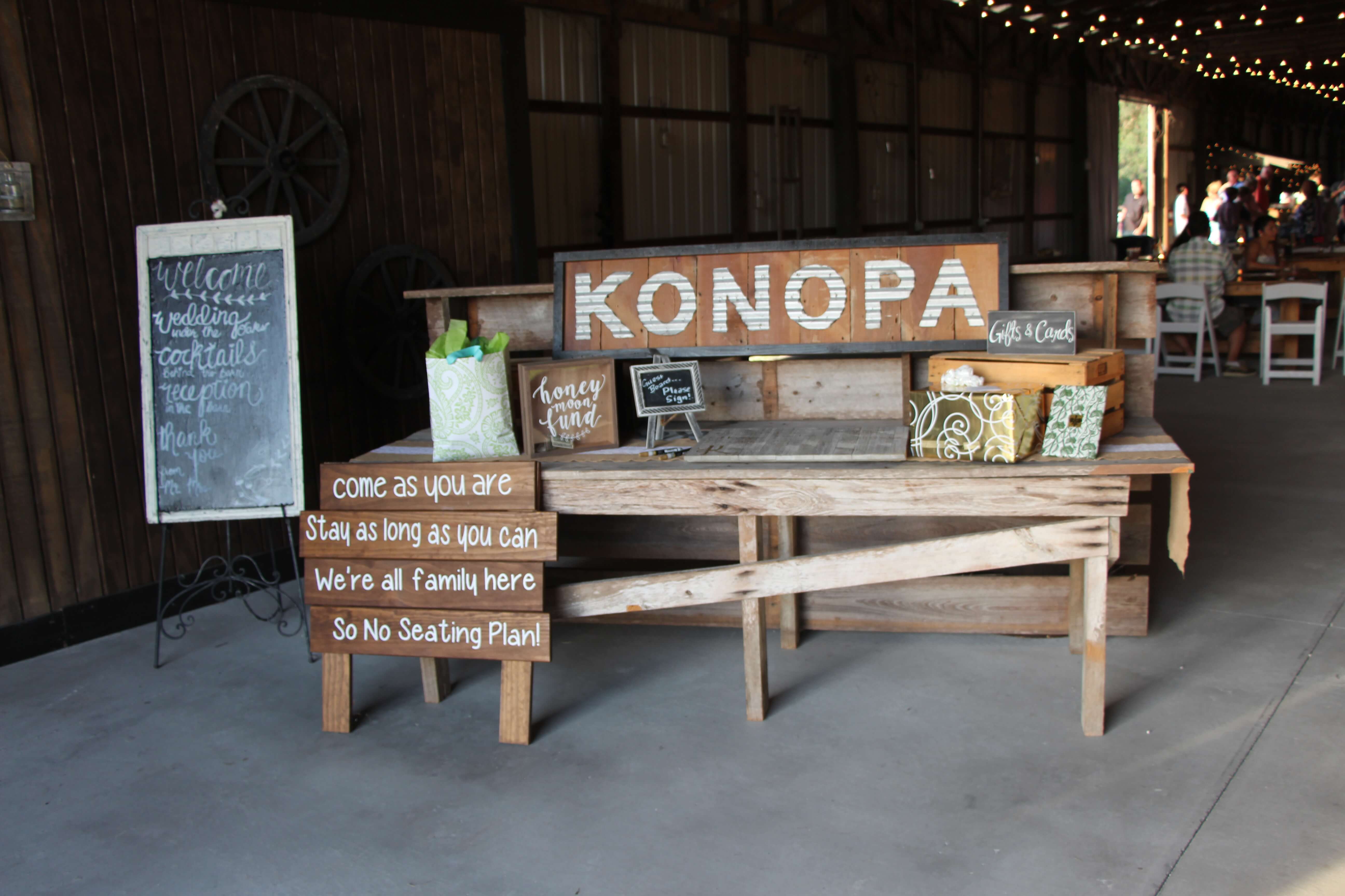 Konopa Stand in Barn at 3M Ranch and Events