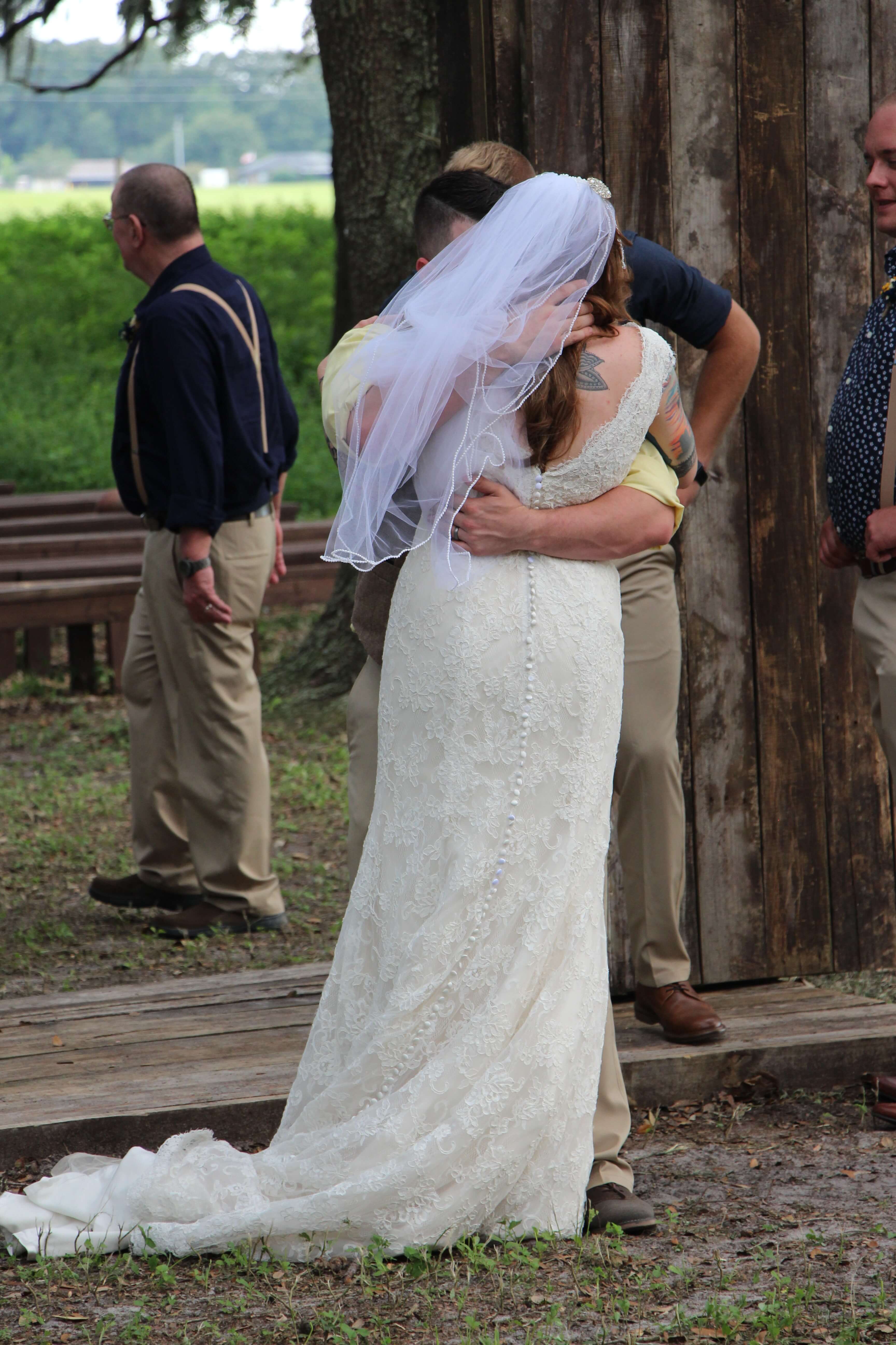 Wedding Hug at 3M Ranch and Events