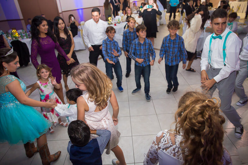 Group Dancing At Quinceañera