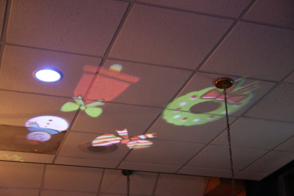 Christmas Light Projector at Habaneros