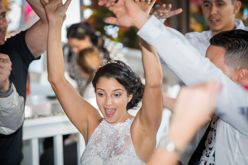 Bride Hands Up