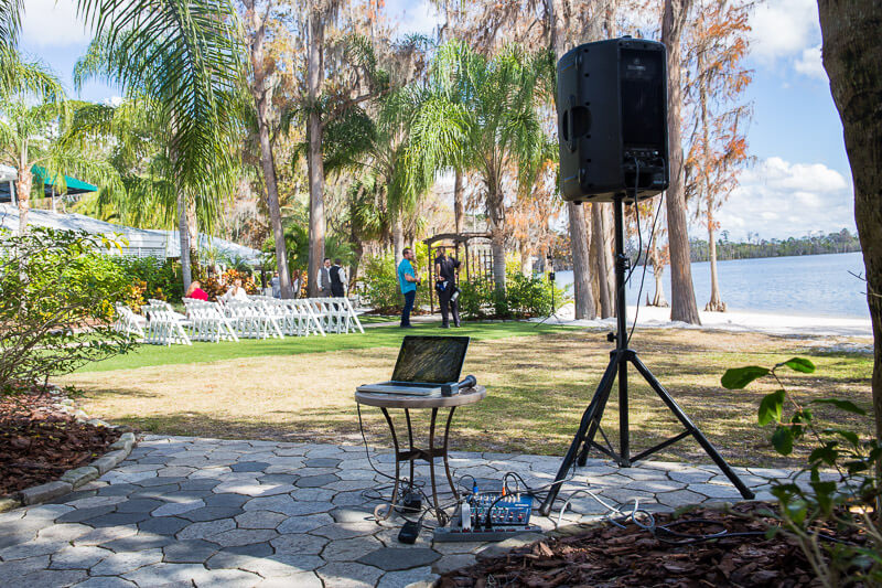 Orlando Wedding DJ Setup Paradise Cove
