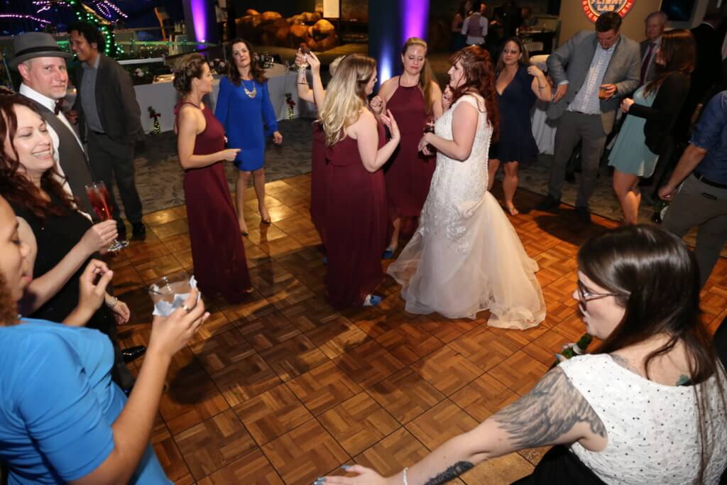 Bridesmaids & Bride On Dance Floor
